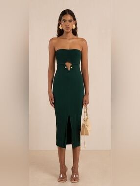 green emerald velvet dress ANSRA TOP